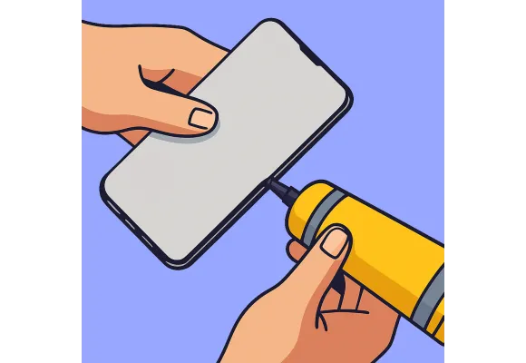 ¿Cómo debo pegar la pantalla a mi teléfono?